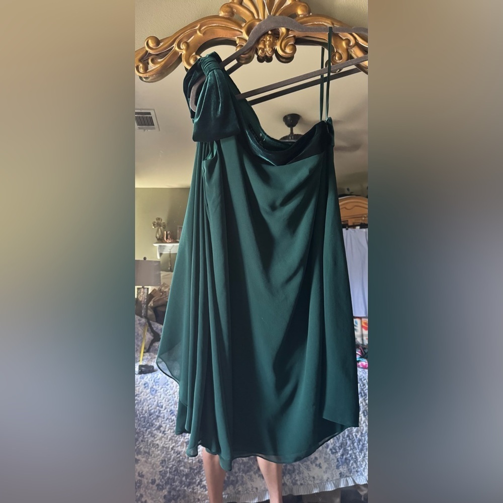 Ralph Lauren One Shoulder Green Dress - Picture 2 of 10